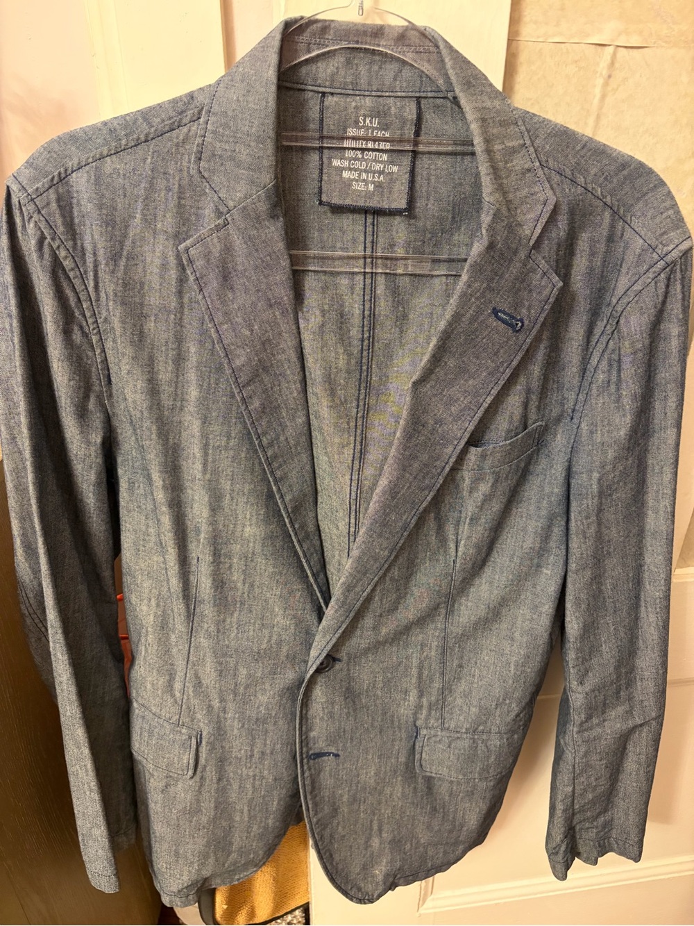 SKU 100% cotton men’s blazer